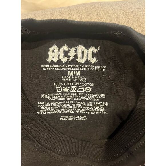 AC/DC Highway To Hell Tricolor Adult T-Shirt Crew Neck Black Medium - Picture 3 of 3